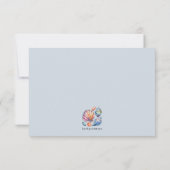 デスティネーション間引き夏のビーチ水彩 サンキューカード (裏面)