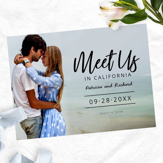 デスティネーション・ウェディングのSave The Date 写真 ポストカード