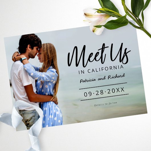デスティネーション・ウェディングのSave The Date 写真 招待状