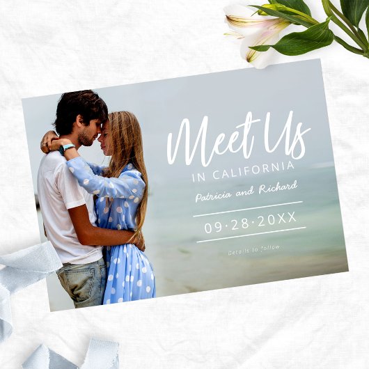 デスティネーション・ウェディングのSave The Date 写真 招待状