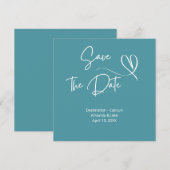 デスティネーション・ウェディングのSave the Date 招待状 (正面/裏面)