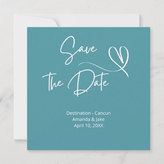 デスティネーション・ウェディングのSave the Date 招待状 (正面)
