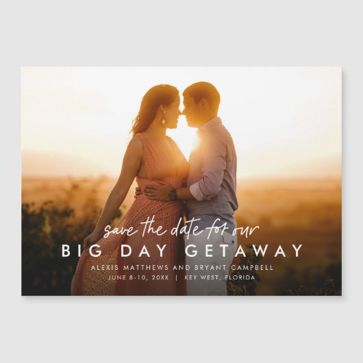 デスティネーション·ウェディング:日付の写真を保存 (正面)