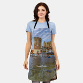 デスティンハーバーボードウォークエプロン エプロン (着用した状態)