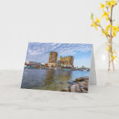 デスティンハーバーボードウォークグリーティングカード カード (黄色い花)