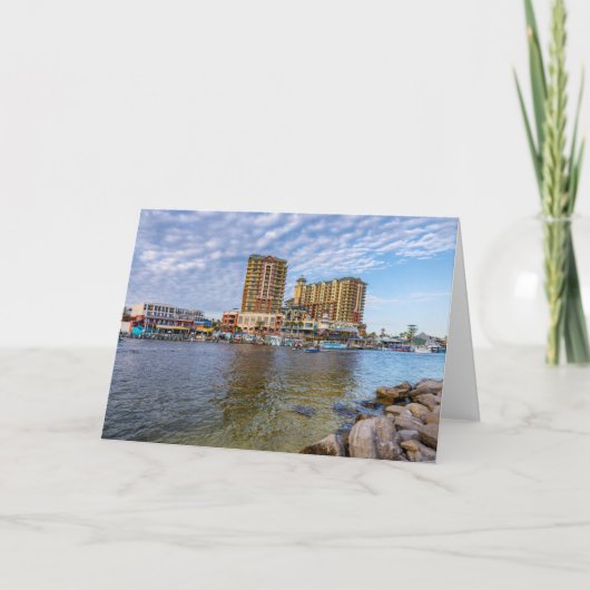 デスティンハーバーボードウォークグリーティングカード カード (正面)