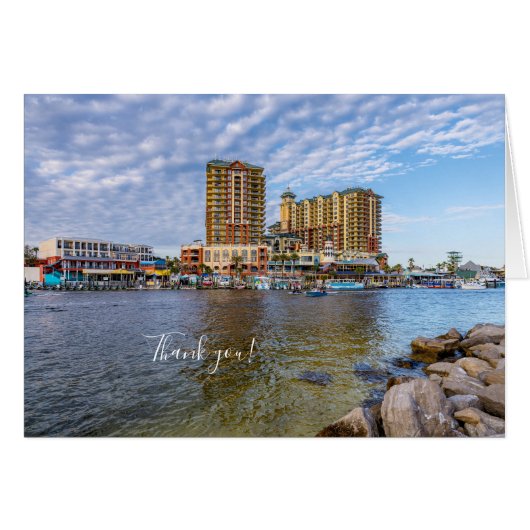 デスティンハーバーボードウォークサンキューカード (正面横)