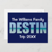 デスティンパーソナライズされたビーチトリップクール海 ポストカード (正面/裏面)