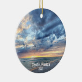 デスティンビーチカスタム自分の写真2面 セラミックオーナメント (右)