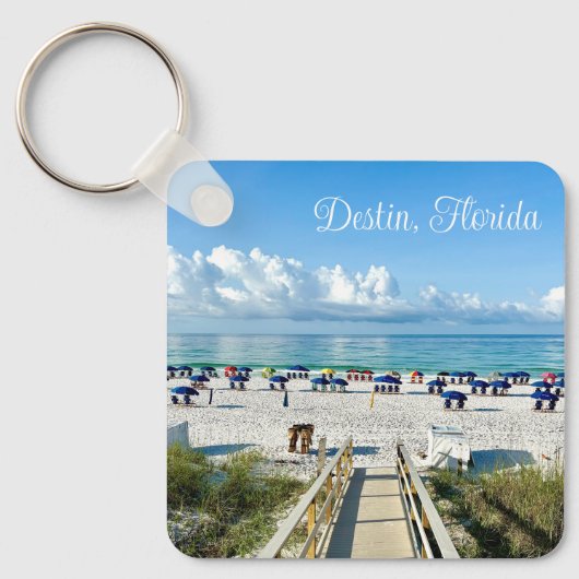 デスティンフロリかわいらしダビーチ写真お土産 キーホルダー (正面)