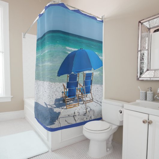 デスティンフロリダチェアと傘シャワーカーテン シャワーカーテン (インサイチュ)
