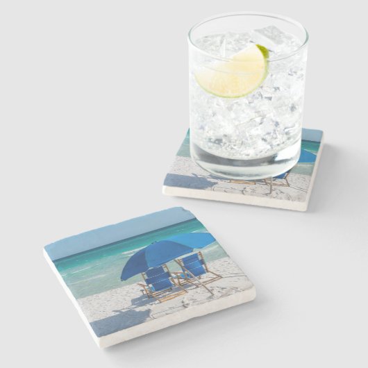 デスティンフロリダチェアと傘石コースター ストーンコースター (横)