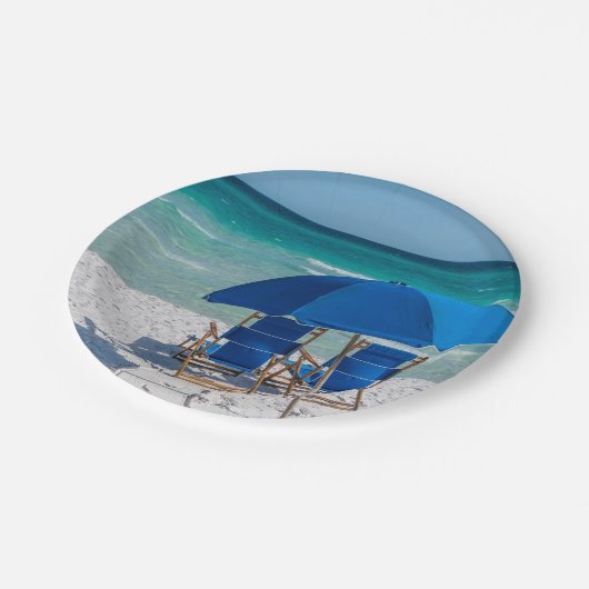 デスティンフロリダチェアーズアンドアンブレラ紙プレート ペーパープレート (アングル)