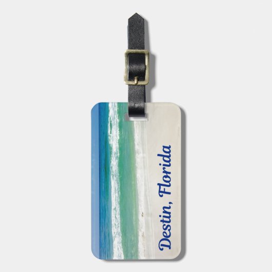 デスティンフロリダビューティフルビーチ写真 ラゲッジタグ (正面縦)