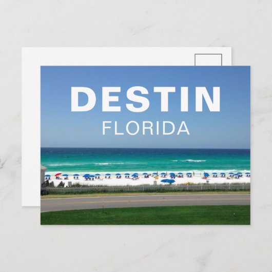 デスティンフロリダビーチ写真シーサイド ポストカード (正面/裏面)
