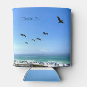 デスティンフロリダペリカンシーサイド海写真 缶クーラー (裏面)