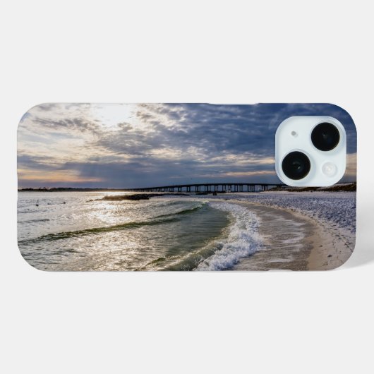 デスティンフロリダ夕べウェーブズiPhoneケース Case-Mate iPhoneケース (裏面 (横))