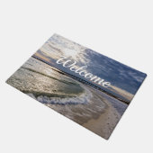 デスティンフロリダ夕べ波ウェルカムドormat ドアマット (アングル)