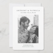 デスティン結婚のフロリダ日付を保存 招待状 (裏面)