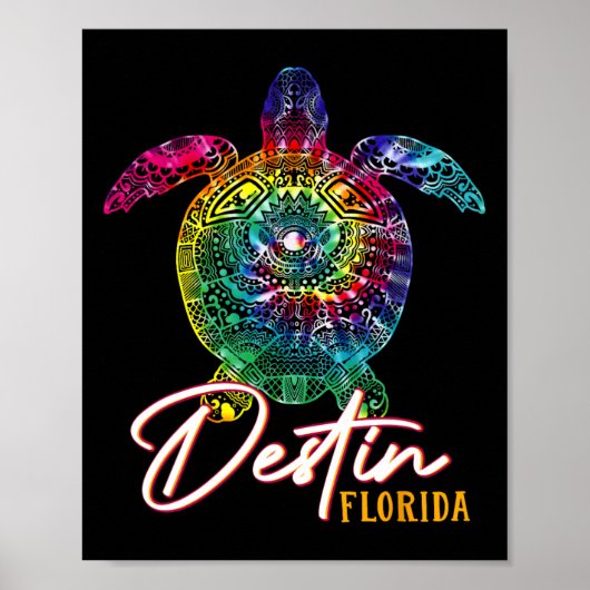 デスティン絞り染めウミガメFloridaマッチングファミリー ポスター (正面)