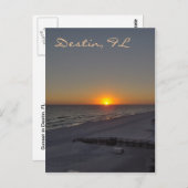 デスティン、フロリダの夕日 ポストカード (正面/裏面)