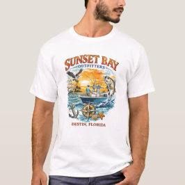 デスティン フロリダ州 サンセットベイ アウトフィッターズ 海岸のデザイン Tシャツ