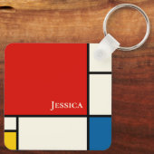 デスティーインスパイアル原色正方形モノグラム キーホルダー (裏面)