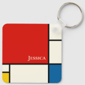 デスティーインスパイアル原色正方形モノグラム キーホルダー (裏面)