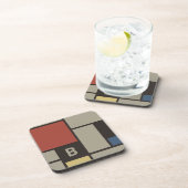 デスティーインスパイアル原色正方形モノグラム コースター (右側)