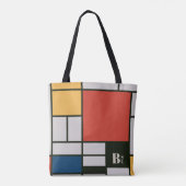 デスティーインスパイアル原色正方形モノグラム トートバッグ (裏面)