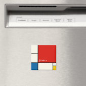 デスティーインスパイアル原色正方形モノグラム マグネット (インサイチュ (食洗機))