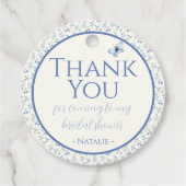 デスティー ブルー ワイルドフラワー ブライダル シャワー サンクス フェイバータグ (正面)
