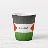 デステッドパグランジレスティナ国旗のラテマグカップ カフェラテマグ (正面)