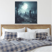デスドメイン：墓地不気味の眺め キャンバスプリント (インサイチュ (寝室))