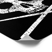 デスドラマー金属ヴィンテージドラムセットドラムスティックギ ポスター (角)