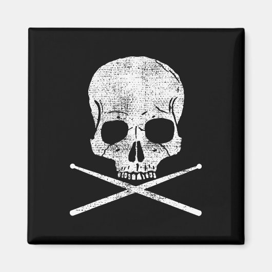 デスドラマー金属ヴィンテージドラムセットドラムスティックギ マグネット (正面)