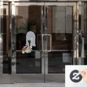 デスバイキャンディハロウィーンデザイン ウィンドウサイン (オフィスドア)