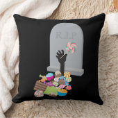 デスバイキャンディハロウィーンデザイン クッション (ブランケット)