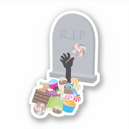 デスバイキャンディハロウィーンデザイン シール (正面)