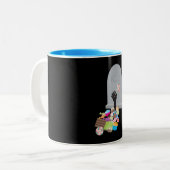 デスバイキャンディハロウィーンデザイン ツートーンマグカップ (正面左)