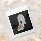 デスバイキャンディハロウィーンデザイン フェイバーバッグ (クリップ留めされた状態)