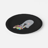 デスバイキャンディハロウィーンデザイン ペーパープレート (アングル)