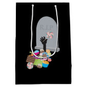 デスバイキャンディハロウィーンデザイン ミディアムペーパーバッグ (裏面)