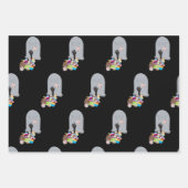 デスバイキャンディハロウィーンデザイン ラッピングペーパーシート (正面)