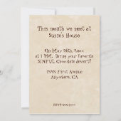 デスバイチョコレートバンコパーティの招待状 招待状 (裏面)