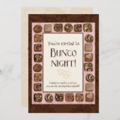 デスバイチョコレートバンコパーティの招待状 招待状 (正面/裏面)