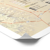 デスバレーの地図ポスター ポスター (角)