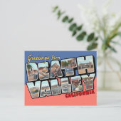 デスバレーカリフォルニア大文字葉書 ポストカード (スタンド正面)