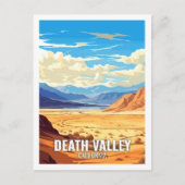 デスバレーカリフォルニアUSA有名な旅行の場所 ポストカード (正面)