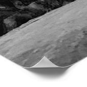 デスバレーザブリッキーポイント白黒写真 ポスター (角)